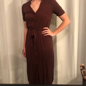 Maroon maxi dress